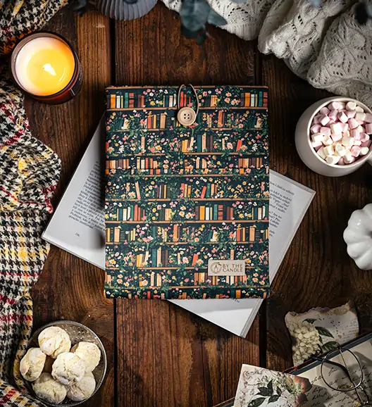 Látkový obal na knihy – booksleeve: Knihovna tmavá