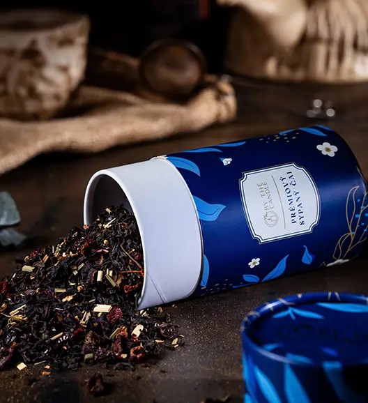 Černý čaj: Jahoda & rebarbora