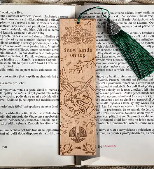 Dřevěná záložka: Balada o ptácích a hadech